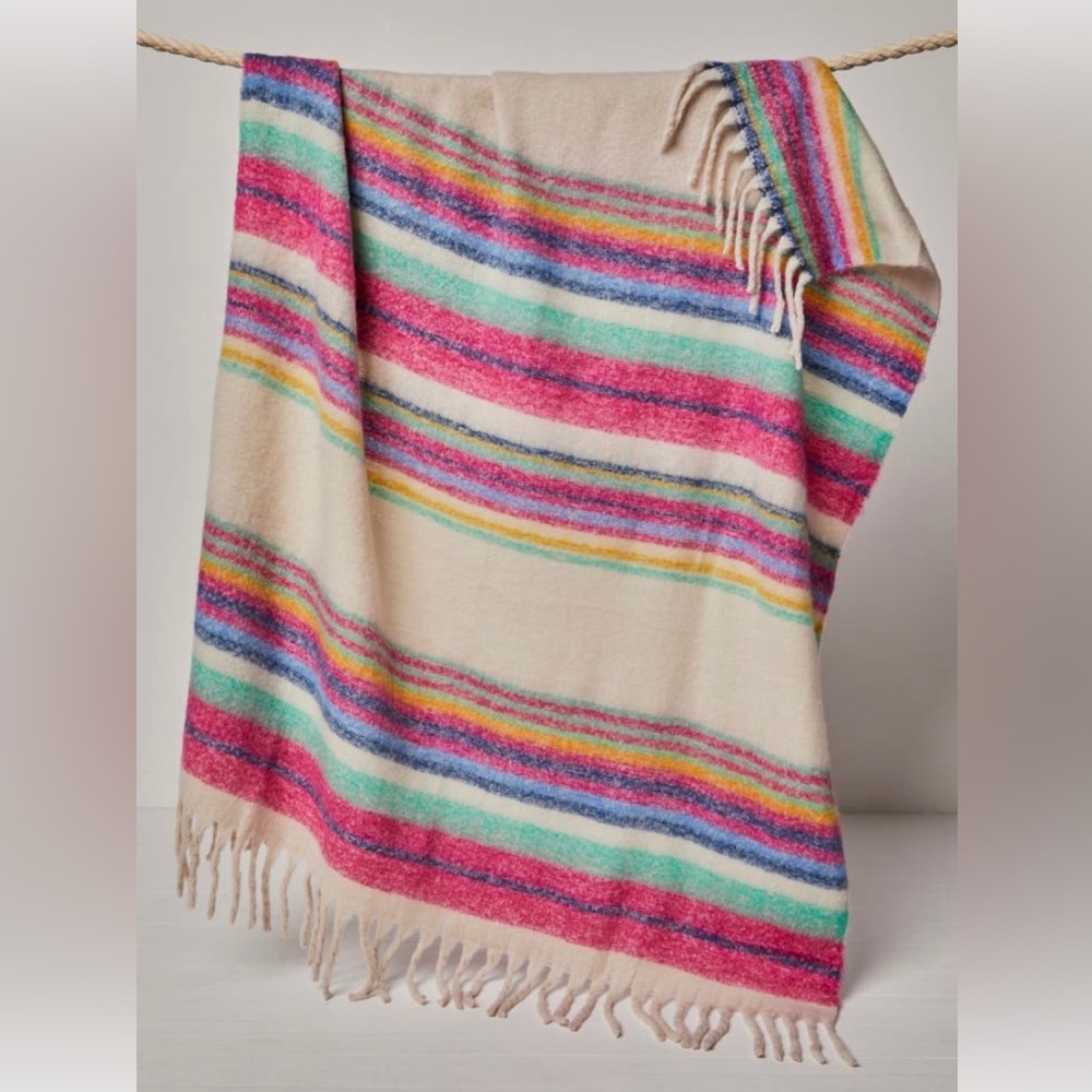 Free People Skye Stripe Blanket ✨ 60” x 51”